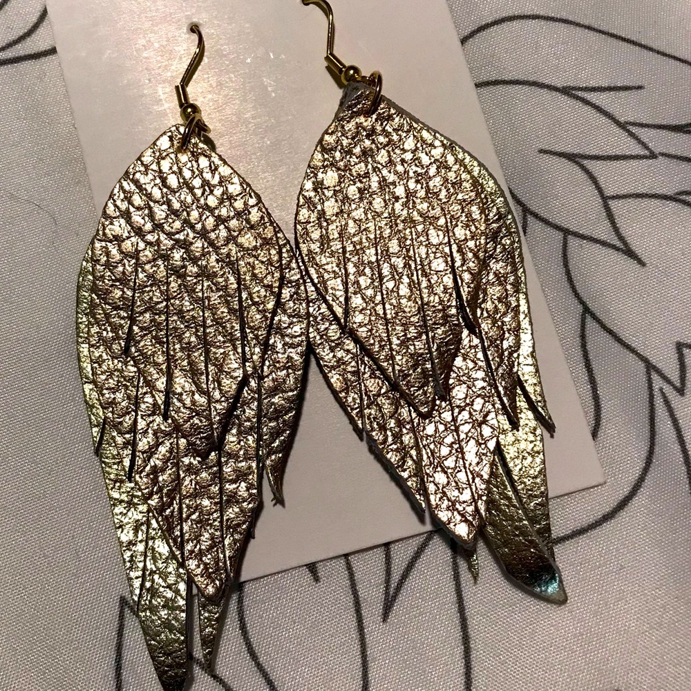 Sseko Designs Custom Leather Statement Earrings